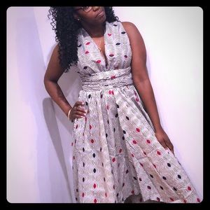 African high low dress